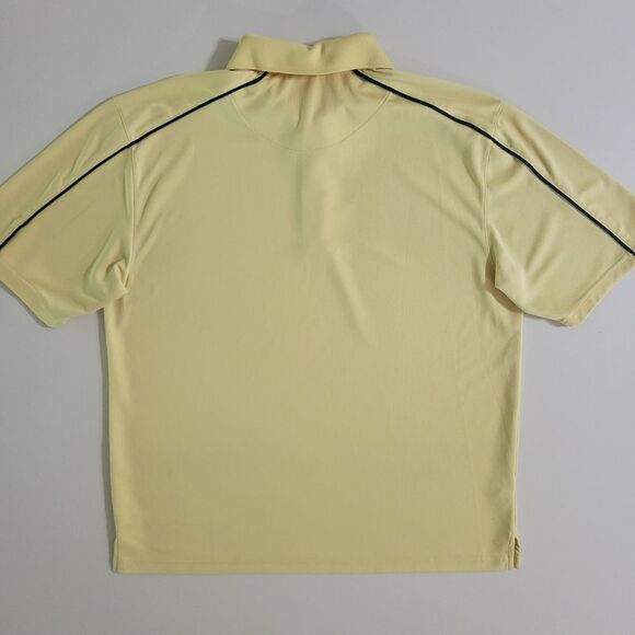 PGA Tour Men's Yellow Short Sleeve Golf Polo - Picture 11 of 11